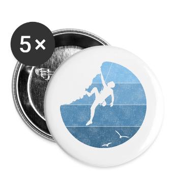 Climbing - Lot de 5 grands badges (56 mm) - blanc - Devant