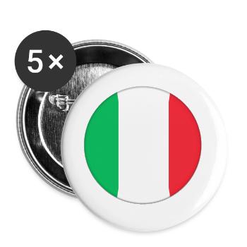 Italy - Buttons large 2.2''/56 mm (5-pack) - white - Front