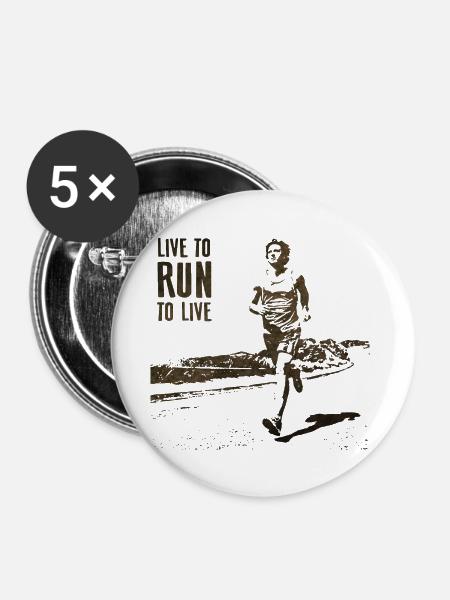 Run - Buttons large 2.2''/56 mm (5-pack) - white