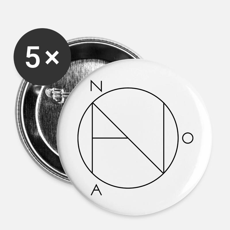 Noa - Buttons large 2.2''/56 mm (5-pack) - white
