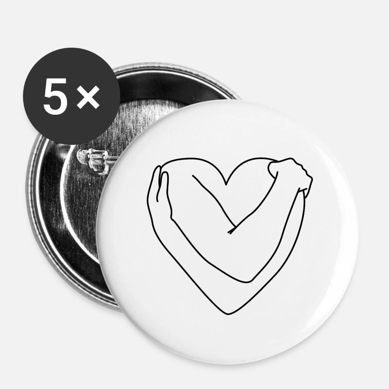 self hug - Buttons large 2.2''/56 mm (5-pack) - white