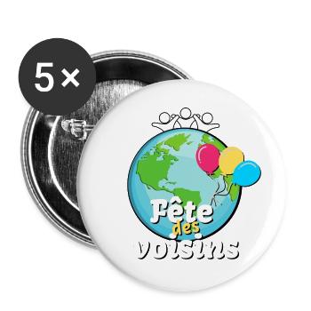 Fete Des Voisins Rencontrer Vos Voisins - Lot de 5 grands badges (56 mm) - blanc - Devant