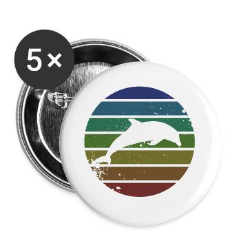 Dauphin - Buttons groß 56 mm (5er Pack) - Weiß - Vorne