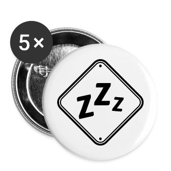 Attention snoring shield - Buttons large 2.2''/56 mm (5-pack) - white - Front