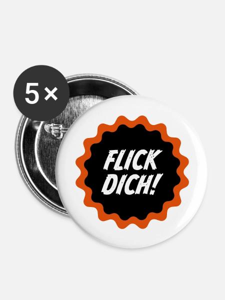 Fahrrad Flicken - Buttons groß 56 mm (5er Pack) - Weiß