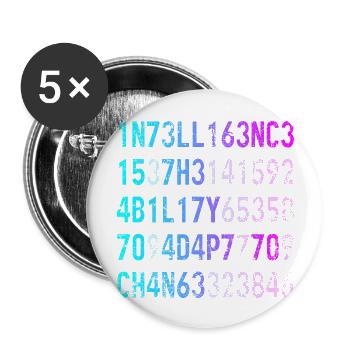 Intelligence Is The Ability To Adapt To Change - Buttons large 2.2''/56 mm (5-pack) - white - Front