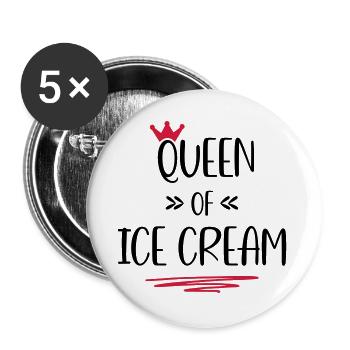 ice cream - Buttons large 2.2''/56 mm (5-pack) - white - Front