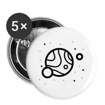 The Universe - Buttons large 2.2''/56 mm (5-pack) - white - Front