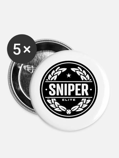 SNIPER ELITE - Buttons groß 56 mm (5er Pack) - Weiß