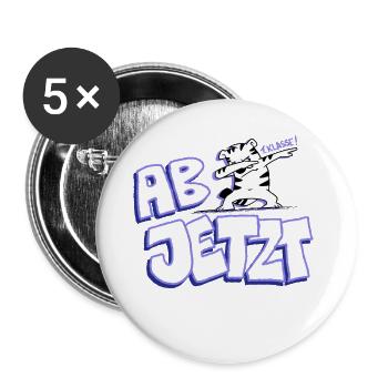 Erste Klasse Dab - Buttons groß 56 mm (5er Pack) - Weiß - Vorne