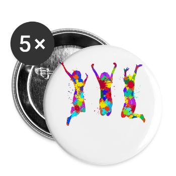 Beste Freunde Für Immer Freundin Buddy - Buttons groß 56 mm (5er Pack) - Weiß - Vorne