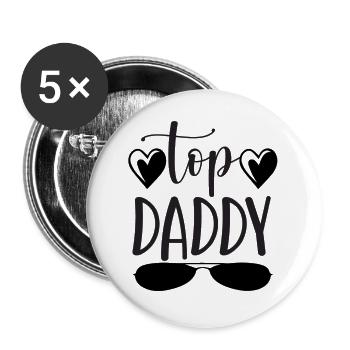 Top Daddy - Buttons large 2.2''/56 mm (5-pack) - white - Front