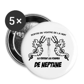 il sortent de la nuit - Lot de 5 grands badges (56 mm) - blanc - Devant