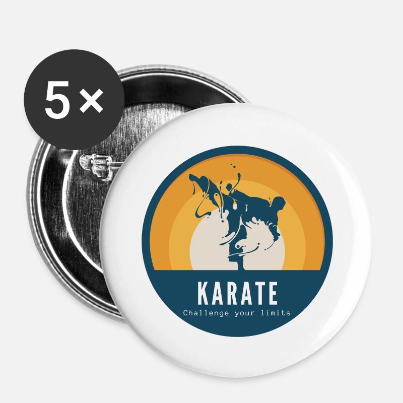 karate - Buttons large 2.2''/56 mm (5-pack) - white