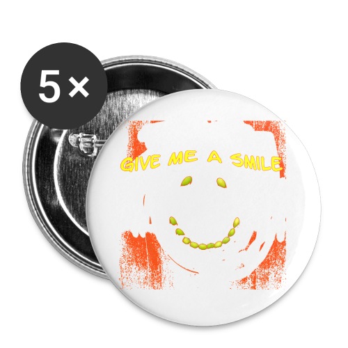 Give Me A Smile - Buttons groß 56 mm (5er Pack)