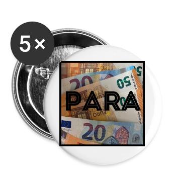 Para Money - Buttons large 2.2''/56 mm (5-pack) - white - Front