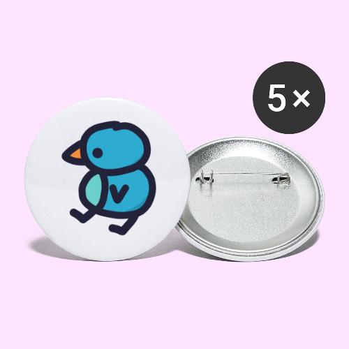Blueguin - Buttons/Badges stor, 56 mm (5-pack)