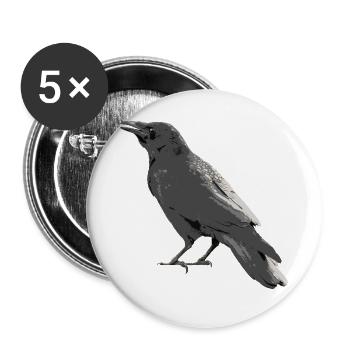 raven - Buttons large 2.2''/56 mm (5-pack) - white - Front
