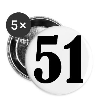51 - Buttons large 2.2''/56 mm (5-pack) - white - Front