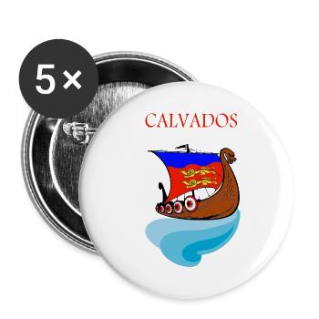 Calvados - Buttons groß 56 mm (5er Pack) - Weiß - Vorne