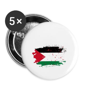 Libérer la Palestine - Lot de 5 grands badges (56 mm) - blanc - Devant
