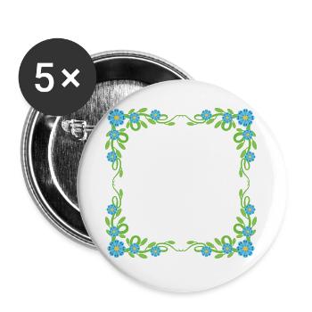 Flowers wreath frame - Buttons large 2.2''/56 mm (5-pack) - white - Front