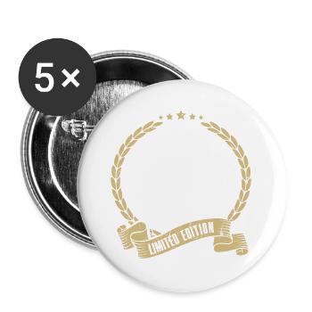 Boule Petanque Limited Edition Saying Boule Player - Buttons large 2.2''/56 mm (5-pack) - white - Front