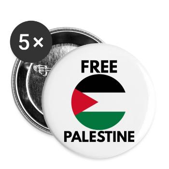 Libérer la Palestine - Lot de 5 grands badges (56 mm) - blanc - Devant