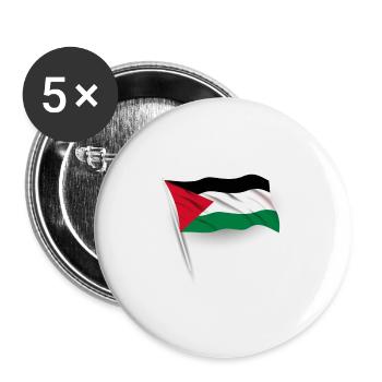 Libérer la Palestine - Lot de 5 grands badges (56 mm) - blanc - Devant