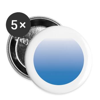 Sun blue with gradient 02 - Buttons large 2.2''/56 mm (5-pack) - white - Front