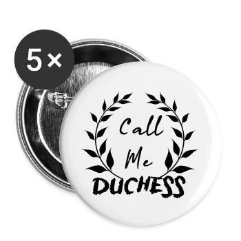 CALL ME DUCHESS - Buttons groß 56 mm (5er Pack) - Weiß - Vorne