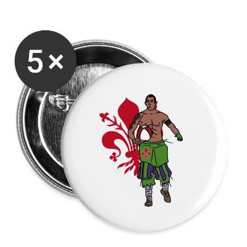 Verdi fiorentino football - Buttons large 2.2''/56 mm (5-pack) - white - Front
