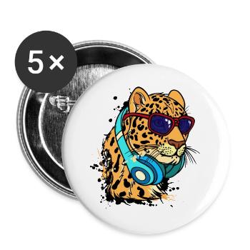 Cool Tier Headset - Buttons groß 56 mm (5er Pack) - Weiß - Vorne