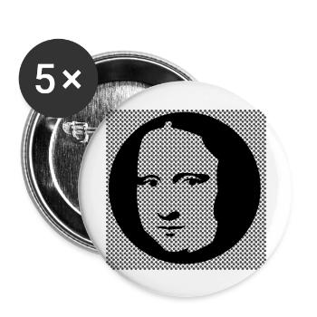 KS - Mona Lisa picture/Image (2) 05/2021 - Buttons large 2.2''/56 mm (5-pack) - white - Front