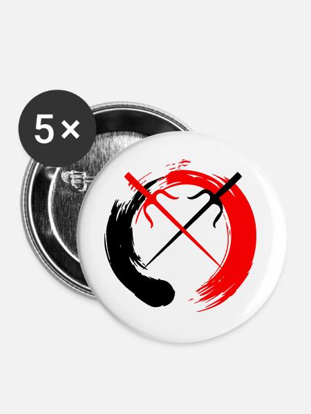Ensozen sai - Buttons groß 56 mm (5er Pack) - Weiß