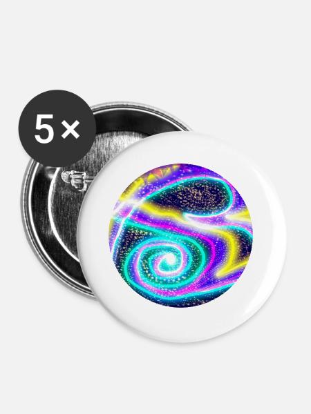 Nordlichter - Buttons groß 56 mm (5er Pack) - Weiß