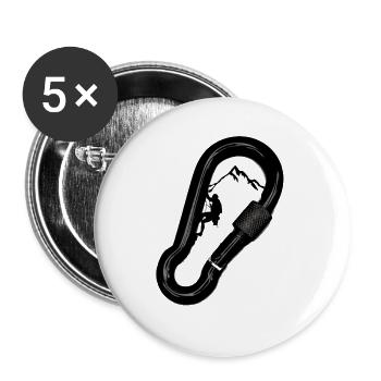 Klettern - Buttons groß 56 mm (5er Pack) - Weiß - Vorne
