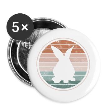 rabbit - Buttons large 2.2''/56 mm (5-pack) - white - Front