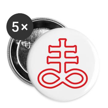 Church of Satan - Buttons groß 56 mm (5er Pack) - Weiß - Vorne