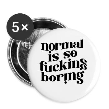 Normalen - Buttons groß 56 mm (5er Pack) - Weiß - Vorne
