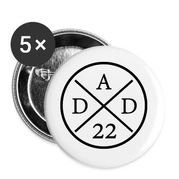 dad 22 - Buttons groß 56 mm (5er Pack) - Weiß - Vorne