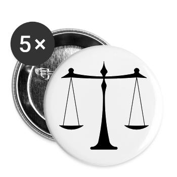 Zodiac sign Libra - Buttons large 2.2''/56 mm (5-pack) - white - Front