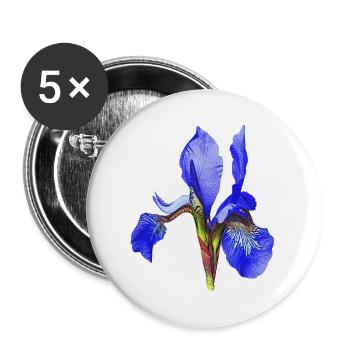 geburtstagsgeschenk mutter, schwertlilie - Buttons groß 56 mm (5er Pack) - Weiß - Vorne