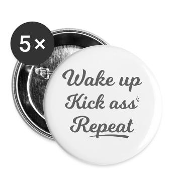 Drôle - Lot de 5 grands badges (56 mm) - blanc - Devant