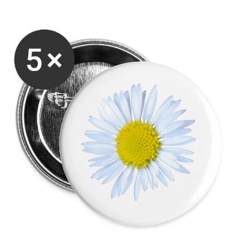 Daisy - Buttons large 2.2''/56 mm (5-pack) - white - Front