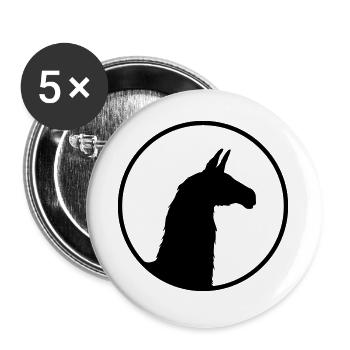 Lama Alpaca South America Latin America Wildlife Inca - Buttons large 2.2''/56 mm (5-pack) - white - Front