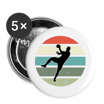 Handball Athletes Handball Player Retro Club Sport - Buttons large 2.2''/56 mm (5-pack) - white - Front