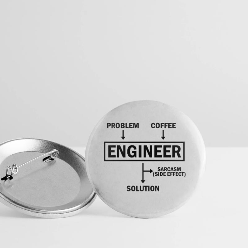 Problem Engineer Coffee Solution Sarcasm Buttons large 2.2''/56 mm (5-pack)