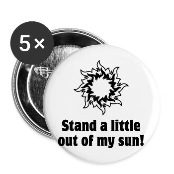 Stand a little out of my sun. Diogenes Philosophy - Buttons large 2.2''/56 mm (5-pack) - white - Front