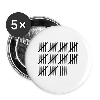 54 birthday tally sheet - 54 years old - Buttons large 2.2''/56 mm (5-pack) - white - Front